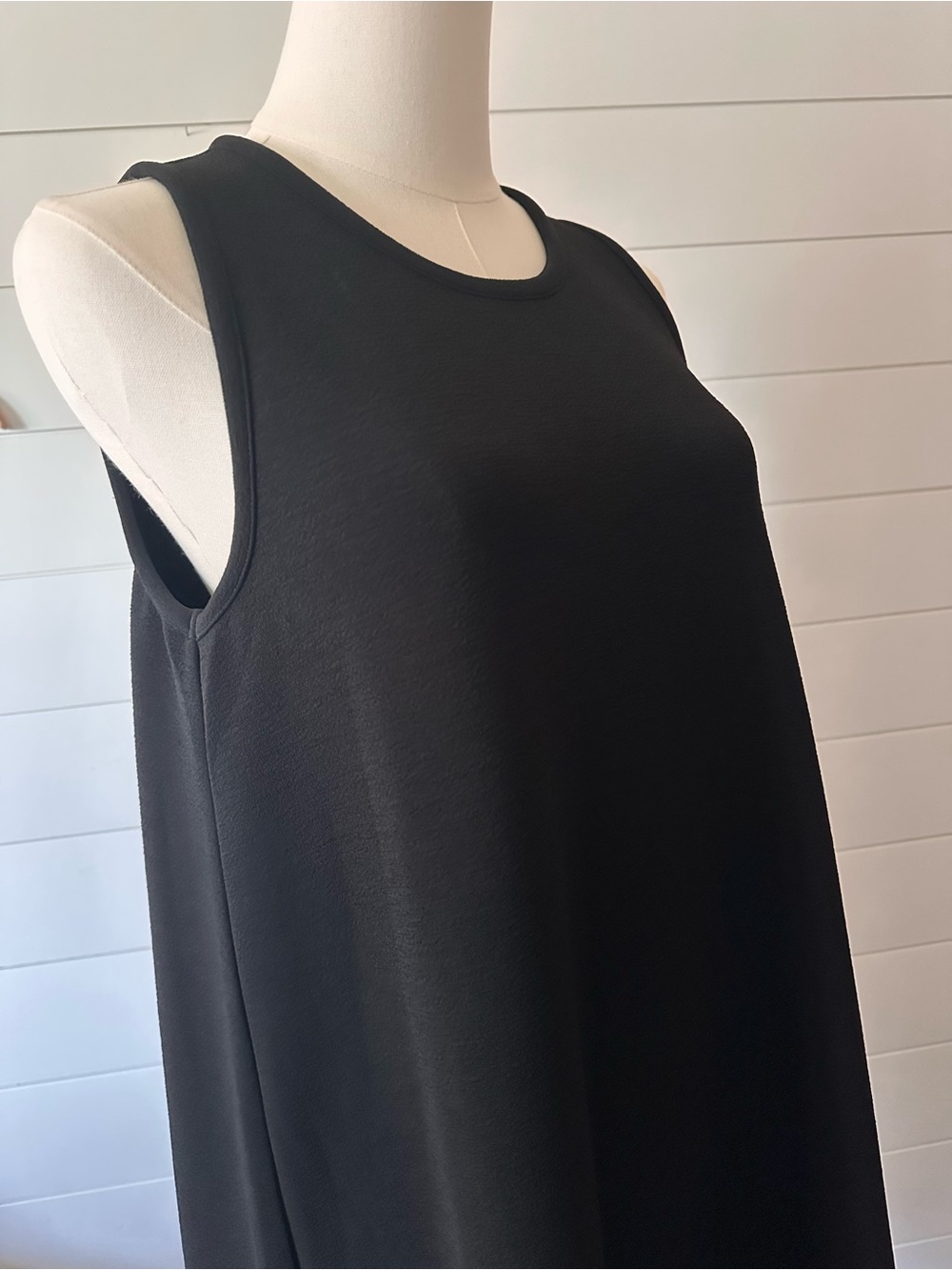 NEW Madewell Black Sleeveless Shift Dress - Picture 4 of 8